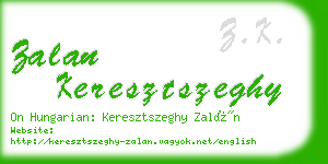 zalan keresztszeghy business card